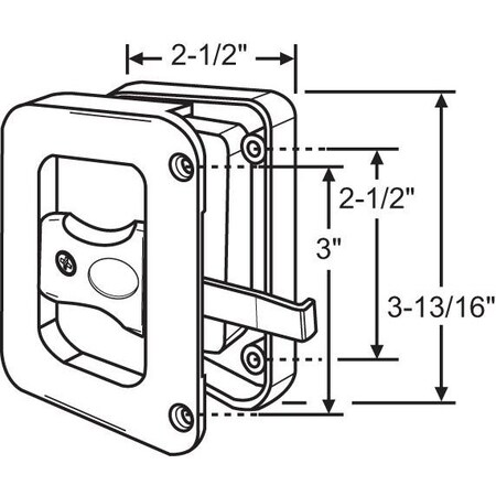 Strybuc PATIO SCREEN HANDLE ASSY 14-161W